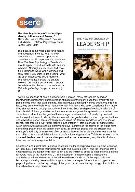 picture Leadership Pdf 165943 | The New Psychology Of Leadership