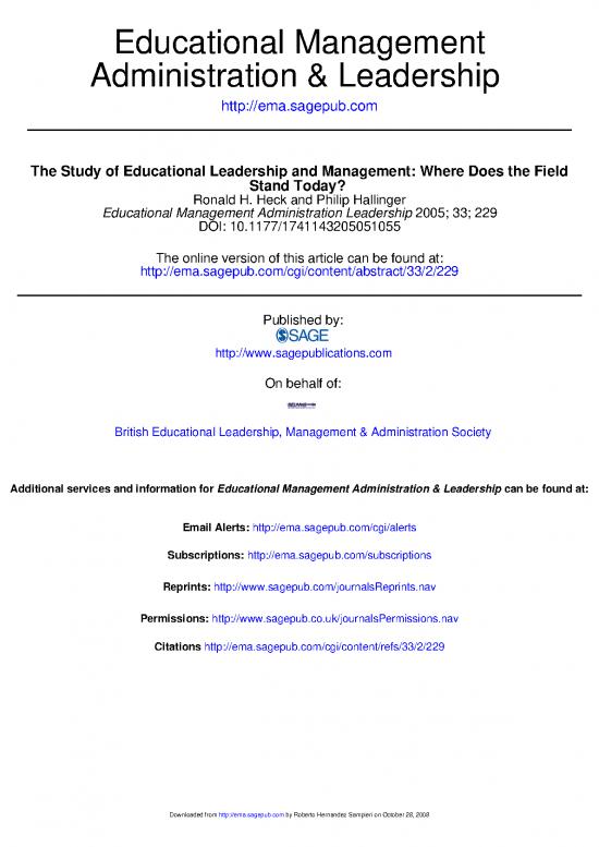 picture1_Leadership Pdf 164854 | The Study Of Educational Leadership And Management Where Does The Field Stand Today