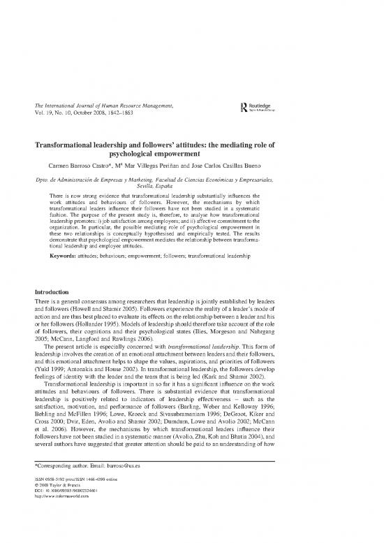 picture_Leadership Pdf 165083 | Transformational Leadership And Followers Attitudes