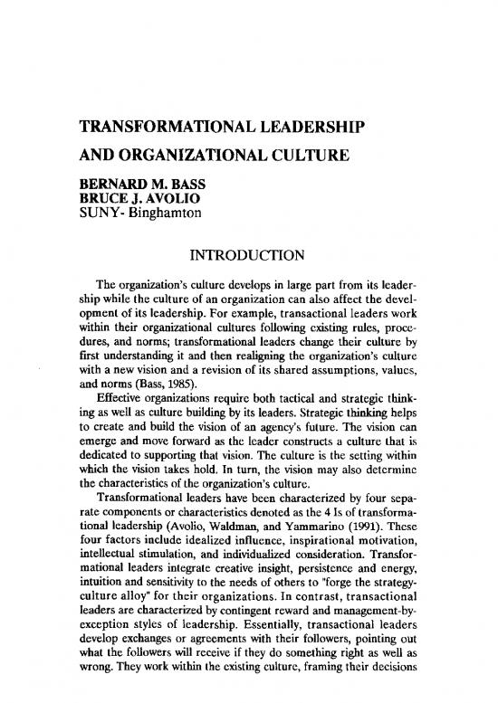 picture Leadership Pdf 163711 | Transformational Leadership And Organizational Culture