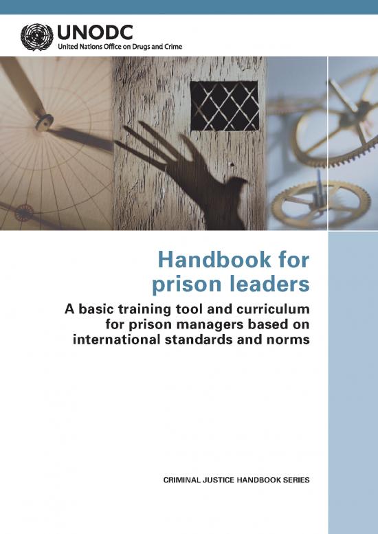 picture Leaders Handbook 166003 | Unodc Handbook For Prison Leaders