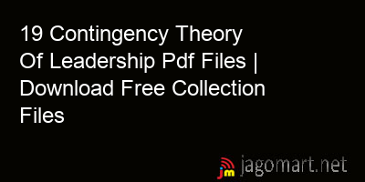picture 19 Contingency Theory Of Leadership Pdf Files | Download Free Collection Files