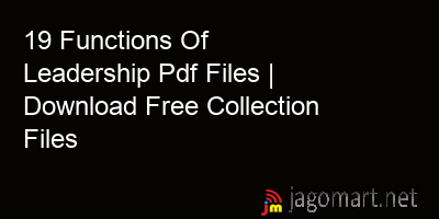 picture 19 Functions Of Leadership Pdf Files | Download Free Collection Files