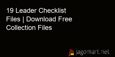 picture 19 Leader Checklist Files | Download Free Collection Files