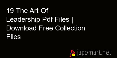 picture 19 The Art Of Leadership Pdf Files | Download Free Collection Files