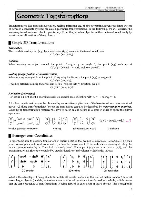 picture_Geometric Transformations Pdf 167481 | 02 Geometric Transformations (engl)