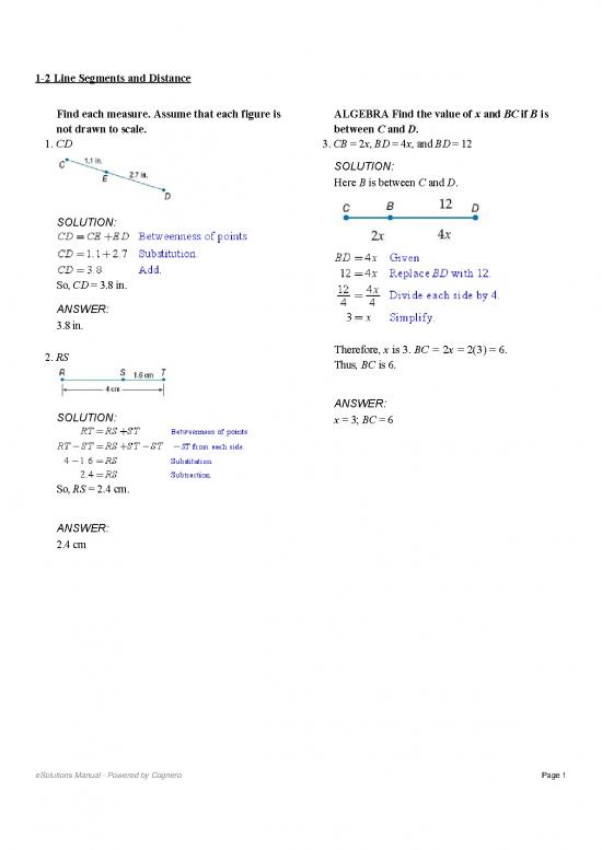 picture Measure Pdf Online 167141 | 1 2 Line Segments And Distance