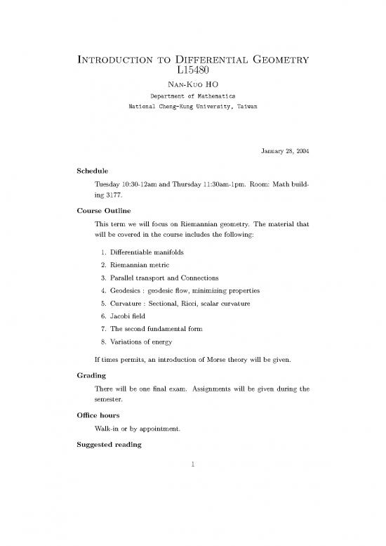 picture Geometry Pdf 168140 | 2003differential Geometry