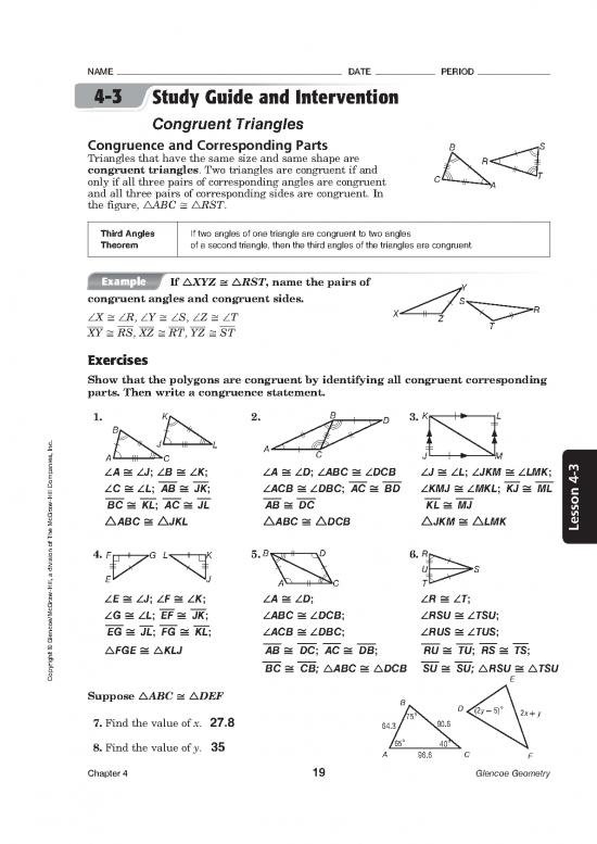 picture_Congruent Triangles Pdf 167650 | 4 6 Notes Answers