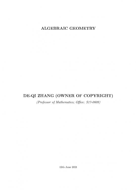 picture Geometry Pdf 166421 | Alggeom 2021aug Comm Alg Rev 1