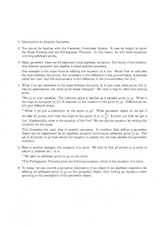 picture Geometry Pdf 167361 | Alt11   Intro To Analytic Geomtery Script