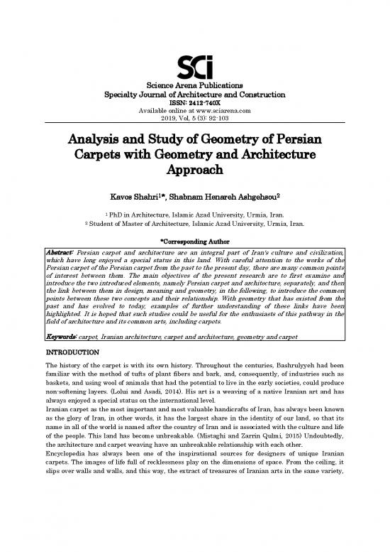 picture Geometry Pdf 167146 | Analysis And Study Of Geometry Of Persian Carpets With Geometry And Architecture Approach