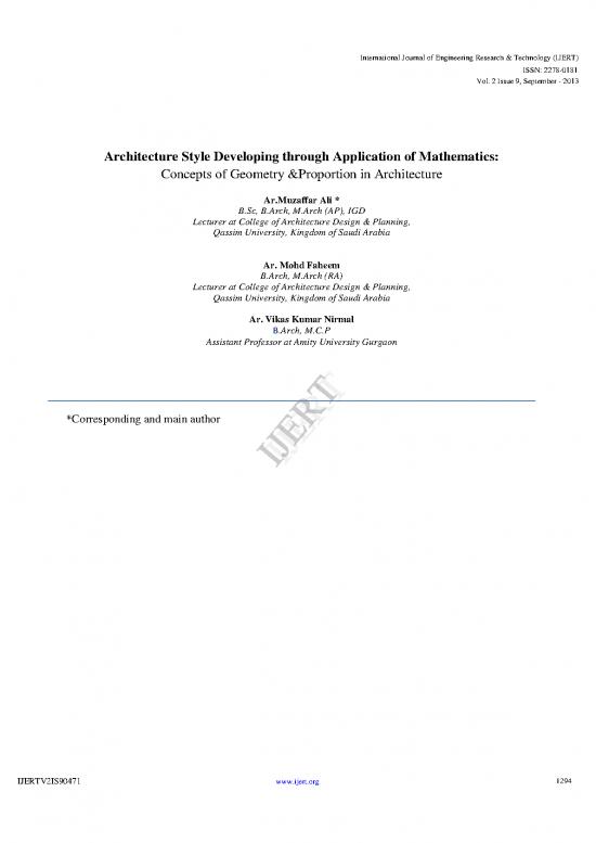 picture_Geometry Pdf 167702 | Architecture Style Developing Through Application Of Mathematics Concepts Of Geometry Proportion In Architecture Ijertv2is90471