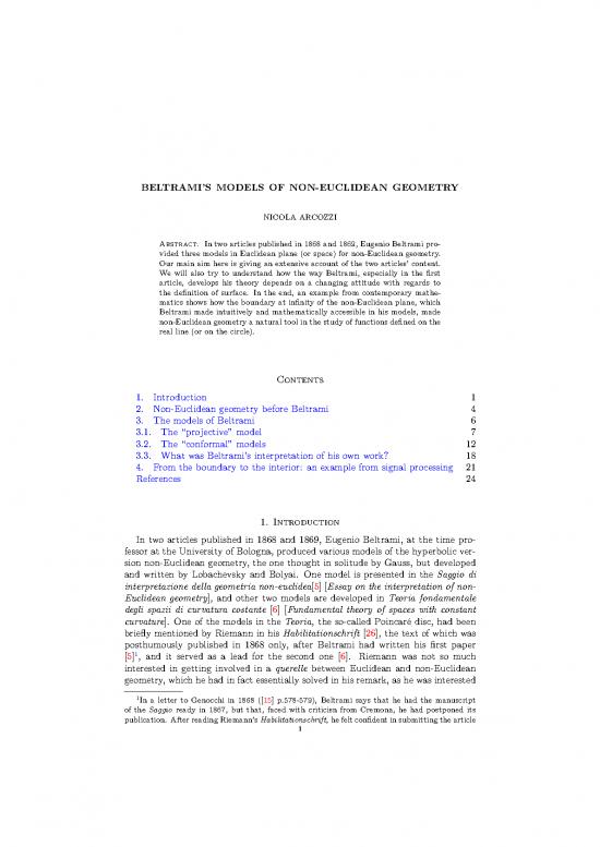 picture Geometry Pdf 167564 | Beltrami Sent1