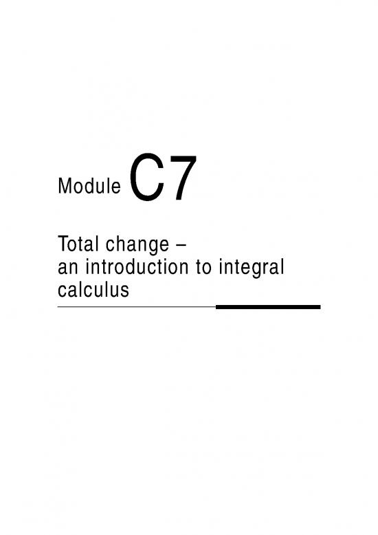 picture Calculus Pdf 168749 | C7 Integration Totalchange Jan14