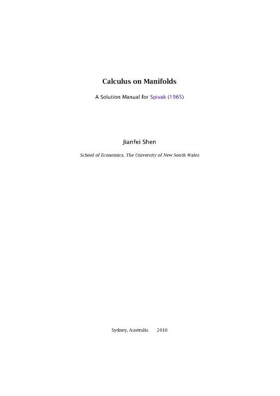picture Calculus Pdf 168738 | Calculus On Manifolds