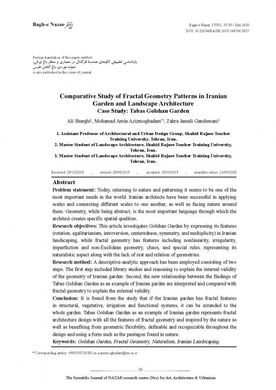picture Geometry Pdf 167223 | Comparative Study Of Fractal Geometry Patterns In Iranian Garden And Landscape Architecture Case Study Tabas Golshan Garden