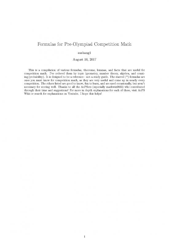 picture Geometry Pdf 166687 | Competition Math Formulas