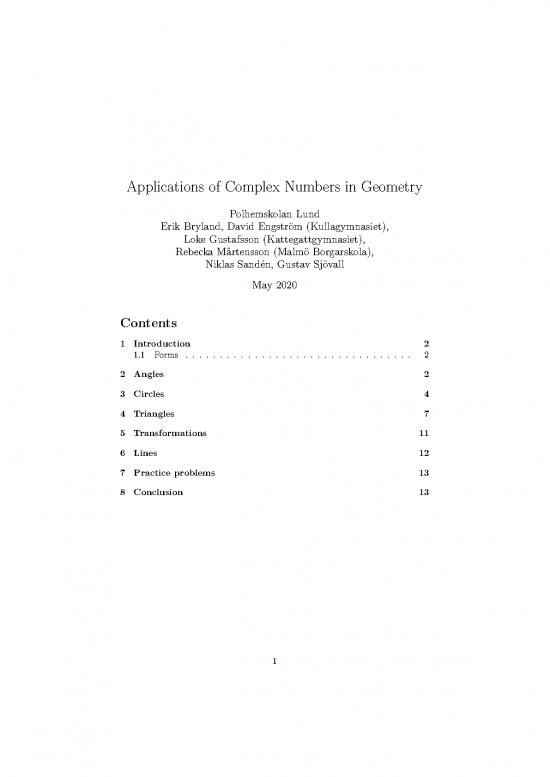 picture1_Geometry Pdf 167207 | Complex Numbers In Geometry Polhem