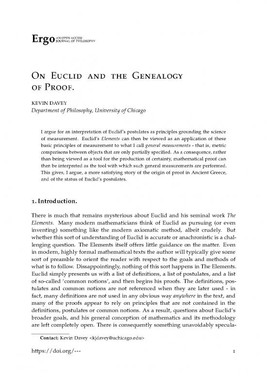 picture1_Euclid Elements Pdf 167897 | Davey, On Euclid And The Genealogy Of Proof