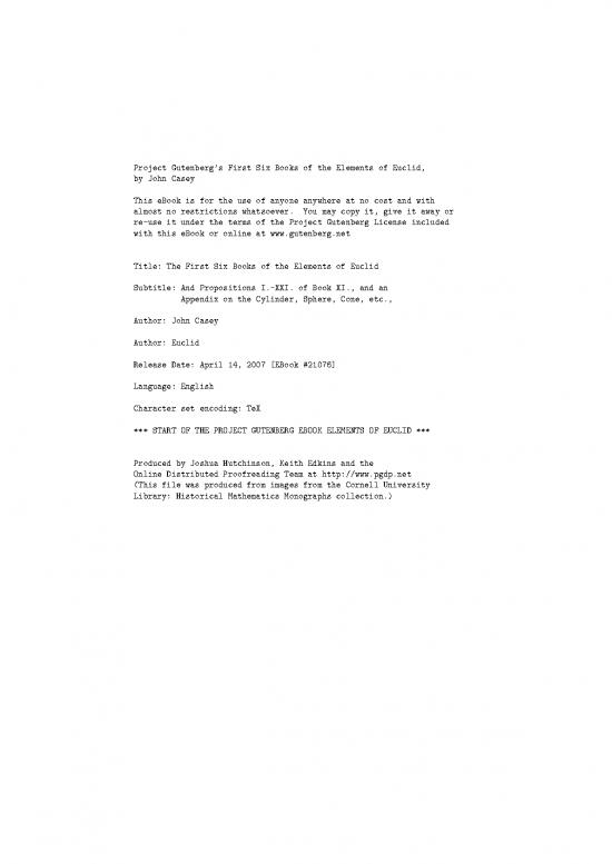picture1_Euclid Elements Pdf 168257 | Euclid Casey  Projectgutenberg 21076 Pdf
