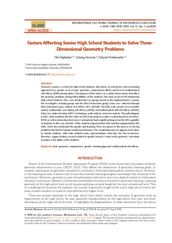 picture1_Geometry Pdf 167697 | Factors Affecting Senior High School Students To Solve Three Dimensional Geometry Problems 8234