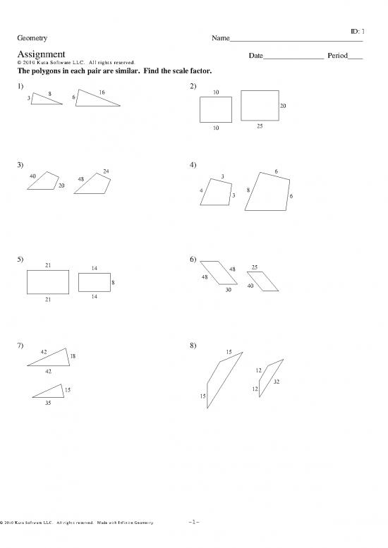 picture Geometry Pdf 166634 | Find The Scale Factor Hw