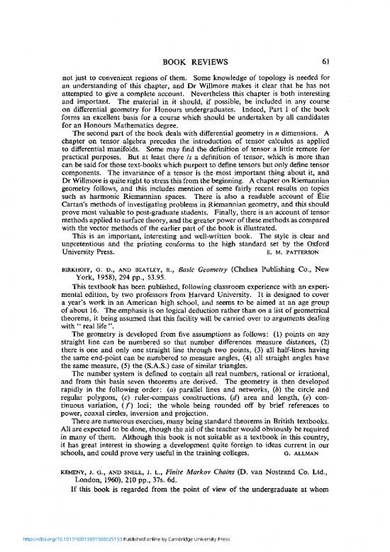 picture Geometry Pdf 166295 | G D Birkhoff And R Beatley Basic Geometry Chelsea Publishing Co New York 1958 294 Pp 395