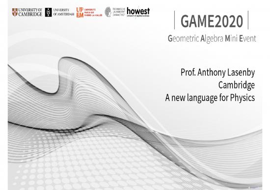 picture Calculus Pdf 166337 | Game2020 Lasenby