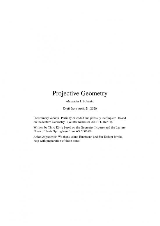 picture Geometry Pdf 168633 | Geometry1 Projective