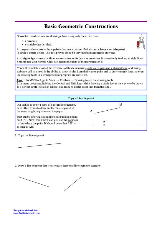 picture Geometric Constructions Pdf 168251 | Geometry 3 Basic Constructions