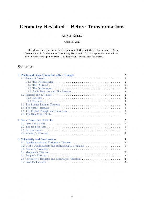 picture Geometry Pdf 166342 | Geometry Revisited