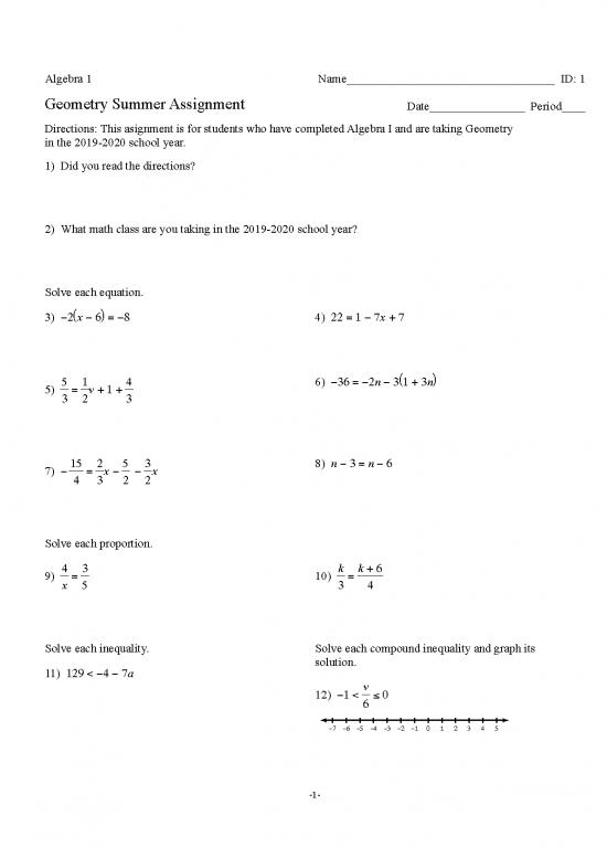 picture Geometry Pdf 167118 | Geometrysummerassignment