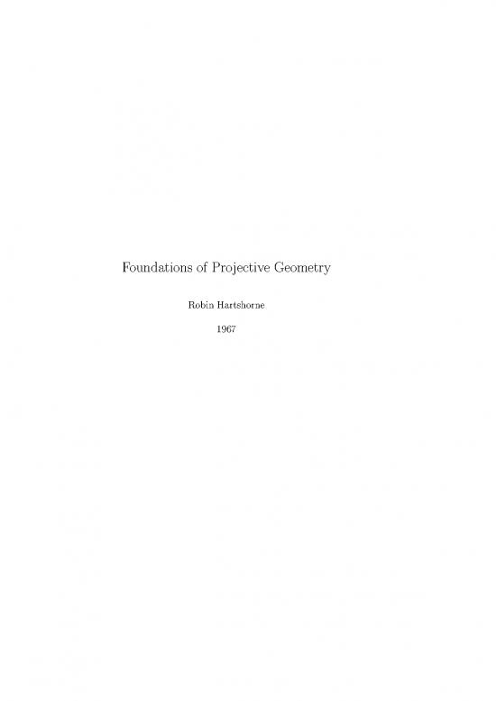 picture Geometry Pdf 167268 | Hartshorne Projective