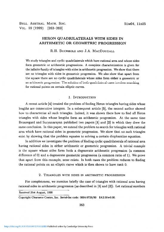 picture1_Geometric Progression Pdf 167462 | Heron Quadrilaterals With Sides In Arithmetic Or Geometric Progression