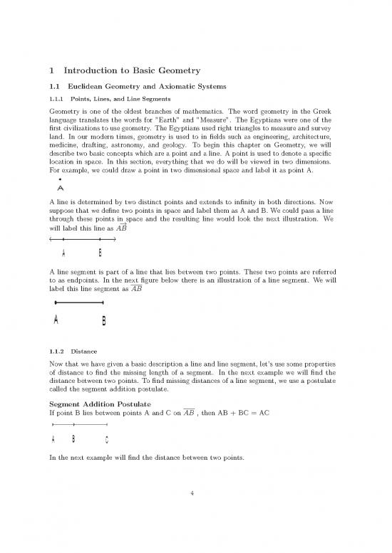 Introduction To Basic Geometry