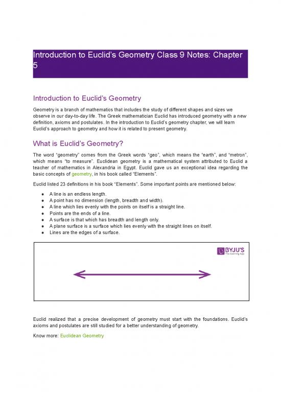 picture_Geometry Pdf 166433 | Introduction To Euclid’s Geometry Class 9 Notes  Chapter 5 2