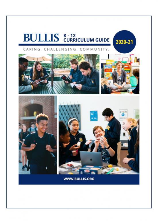 picture Study Schedule Pdf 167449 | K 12 Bullis Curriculum Guide 2020 21