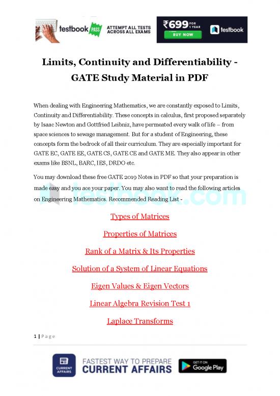 picture_Calculus Pdf 168672 | Limits Continuity And Differentiability Gate Study Material In Pdf 1 C4609b16