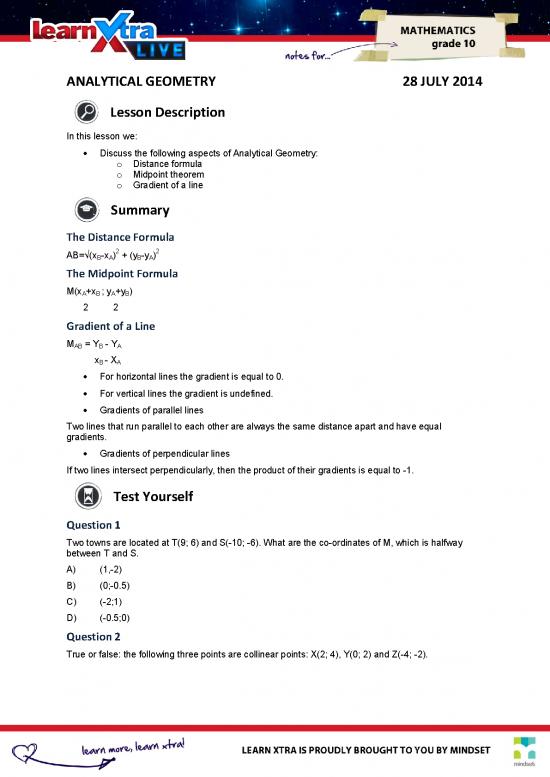 picture Geometry Pdf 167914 | Lxl Gr10maths 22 Analytical Geometry 28july2014