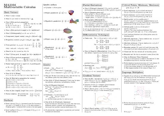 picture_Calculus Pdf 168670 | Ma2104 Reference