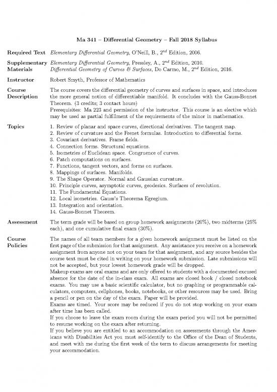 picture Geometry Pdf 166517 | Ma341syl