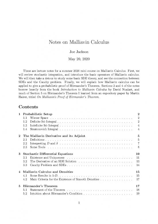 picture1_Calculus Pdf 168890 | Malliavin Calculus Notes