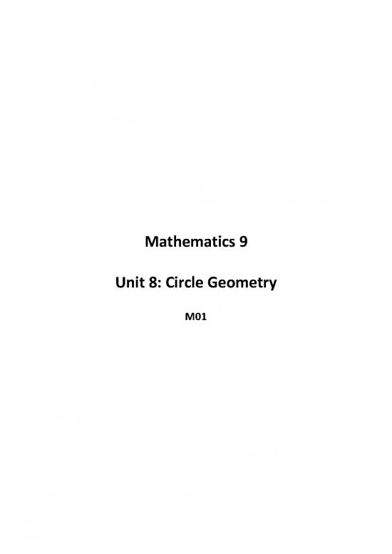 picture_Geometry Pdf 166475 | Mathematics 9   Unit 8   Circle Geometry