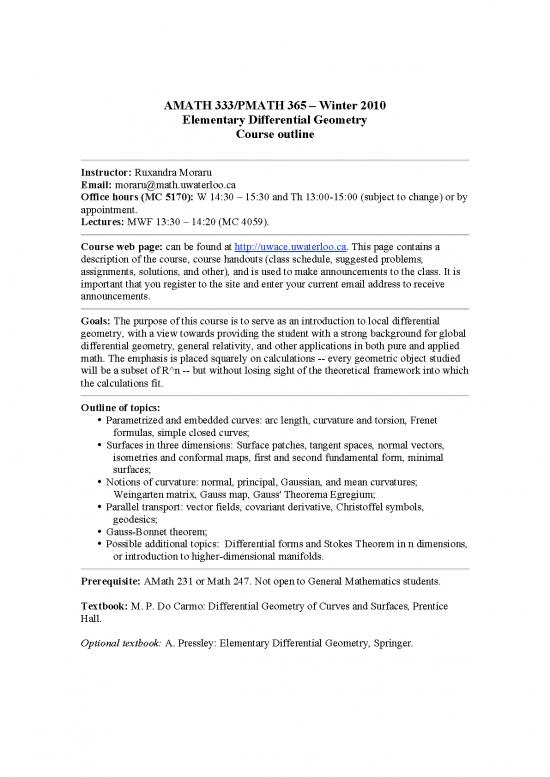 picture1_Geometry Pdf 168225 | Pmath365outline2010