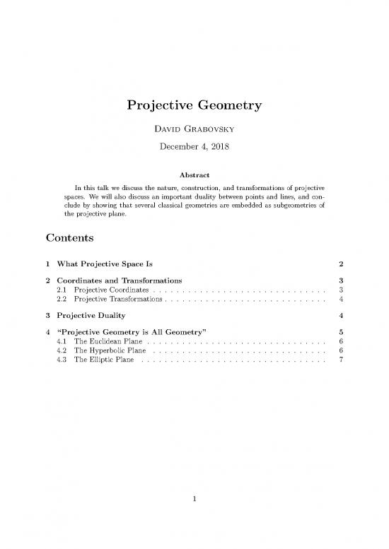 picture Geometry Pdf 167328 | Projective Geometry