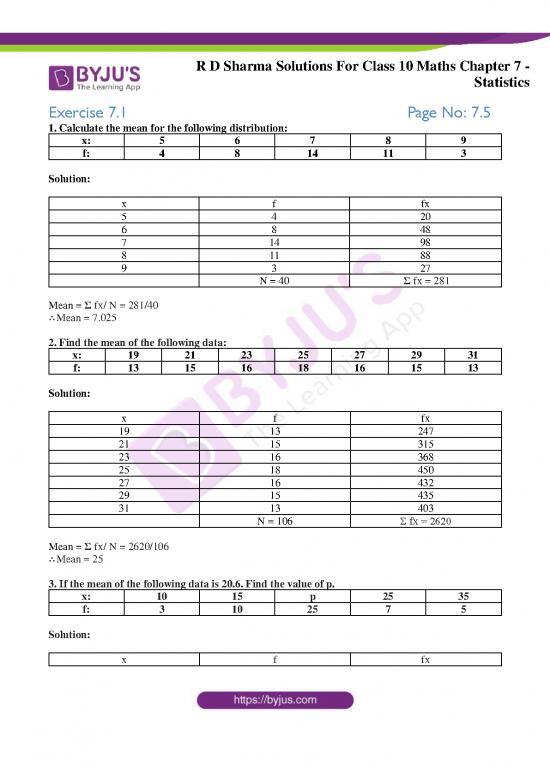 picture Mean Value Theorem Pdf 166384 | Rd Sharma Dec2020 Solutions For Class 10 Chapter 7 46