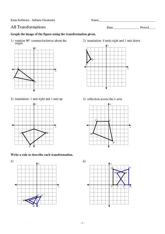 picture Geometry Pdf 168293 | Rigid Body Transformations Worksheet