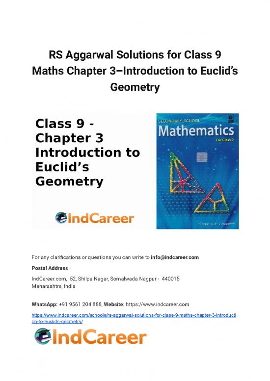 picture1_Geometry Pdf 167725 | Rs Aggarwal Solutions For Class 9 Maths Chapter 3–introduction To Euclids Geometry 1