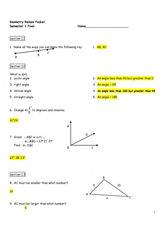 picture Geometry Pdf 167548 | Semester 1 Final Review Castillo Key Pdf
